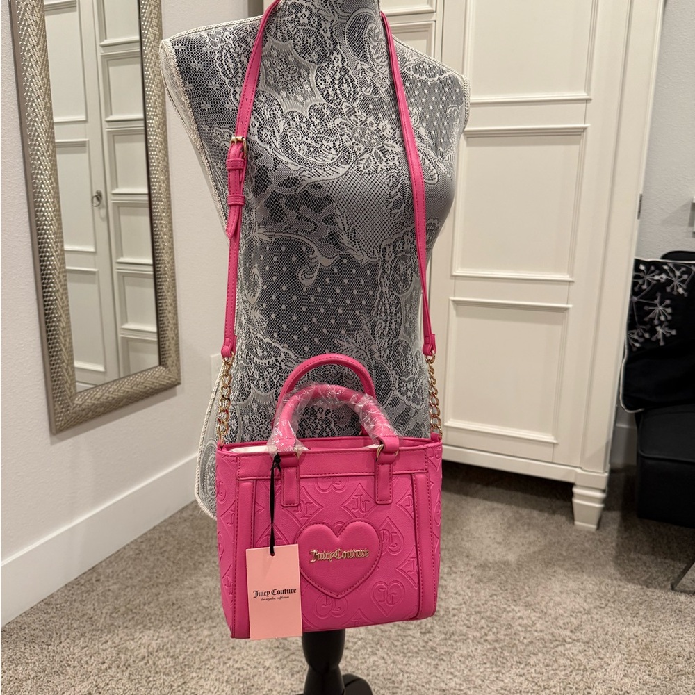 SOLD - Juicy Couture Pink Crossbody Mini Tote